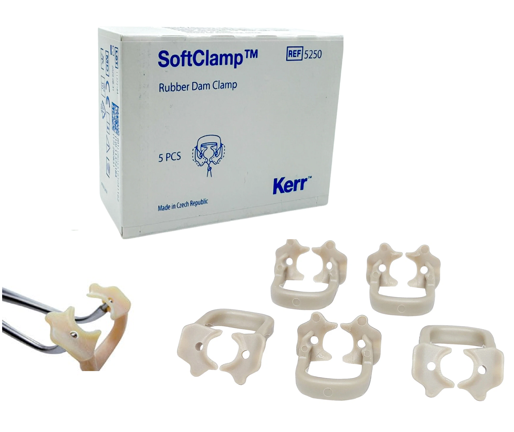 Tienda DDC - KERR - Grapas plastico Atraumaticas Soft Clamp 5pz Kerr | TiendaDDC.com