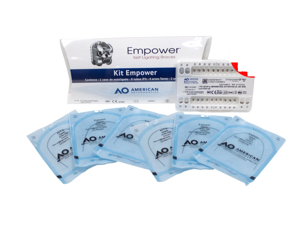 Tienda DDC - AMERICAN ORTHODONTICS - ORTO - Kit Bracket Empower Autoligado Tubos Arcos Roth .022 Ao | TiendaDDC.com
