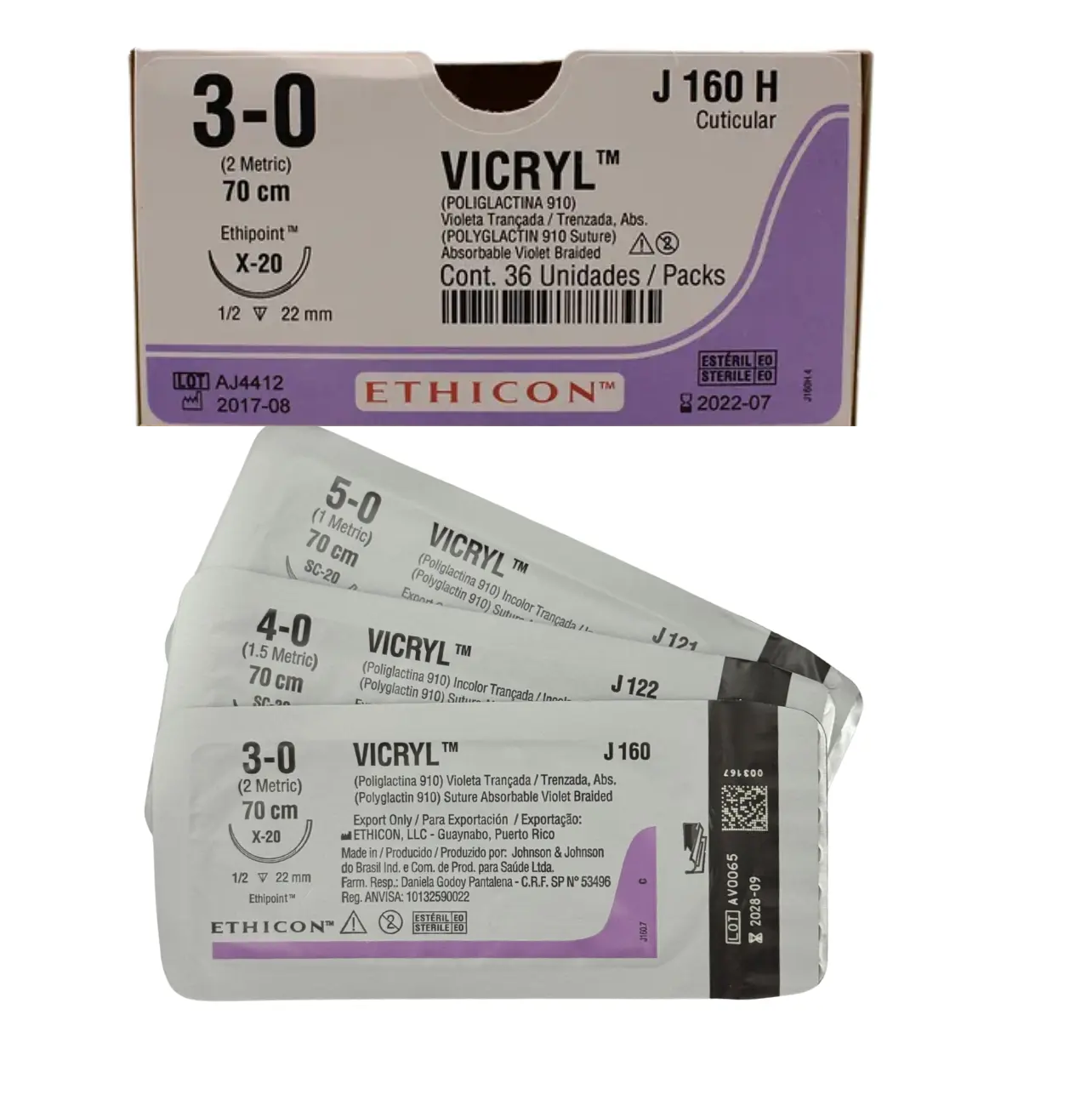 Sutura Sintética Absorbible Ethicon vicryl