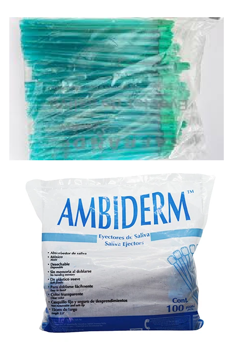 Tienda DDC - Deposito Dental Cadereyta - EYECTORES DE SALIVA ambiderm de colores | TiendaDDC.com