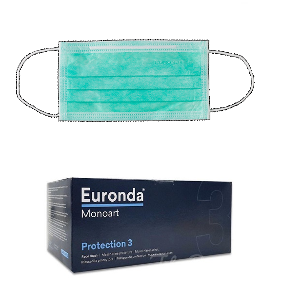 Tienda DDC - Euronda - CLINICA - Cubrebocas Euronda Monoart Protection 3 - 50 pzas | TiendaDDC.com